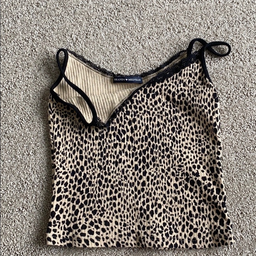 brandy melville cheetah lace tank